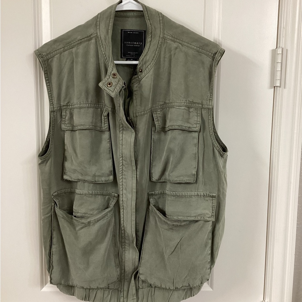 Sanctuary Olive Utility Vest